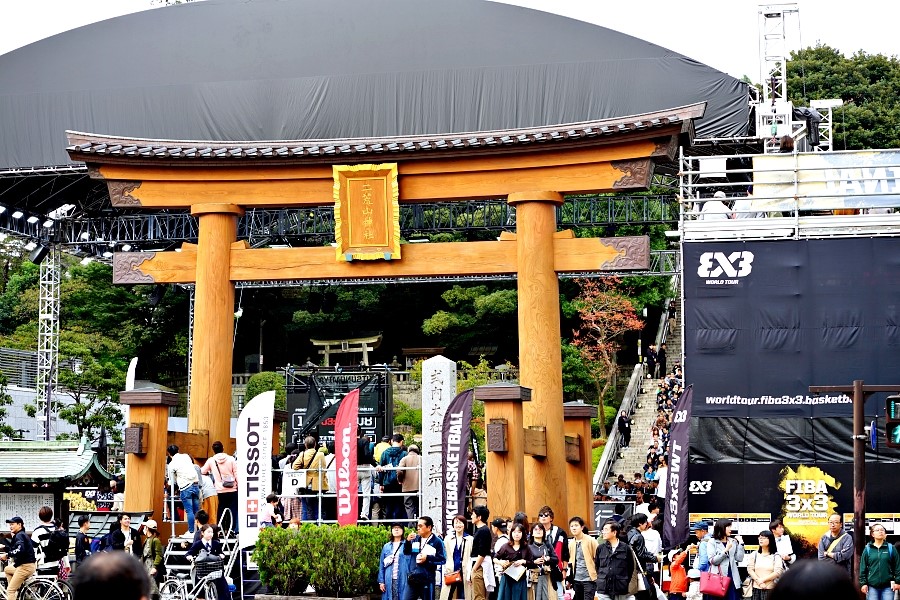神社参道で３人制バスケ？『FIBA 3x3 World Tour Utsunomiya Final 2019』