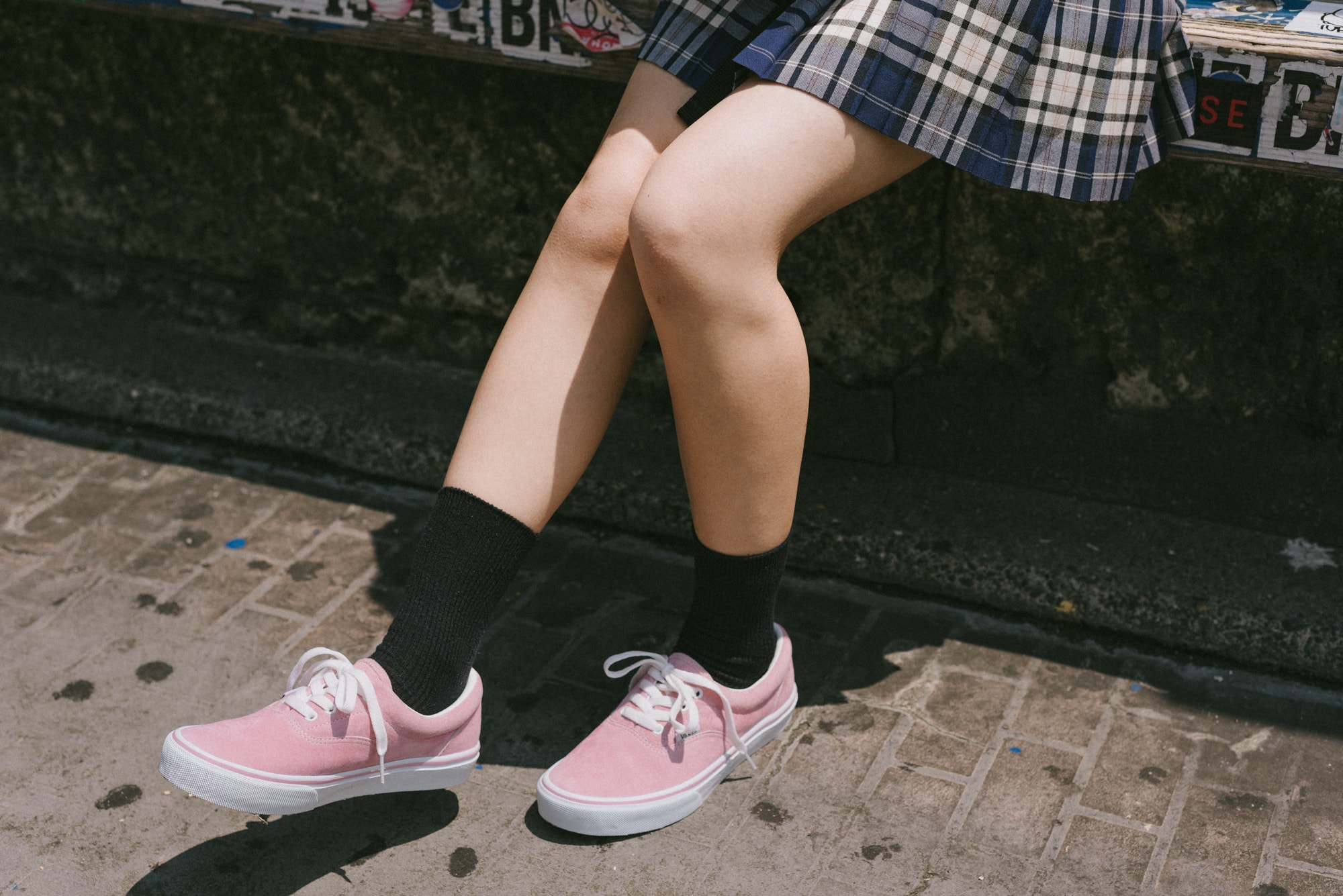女子高生の運動靴